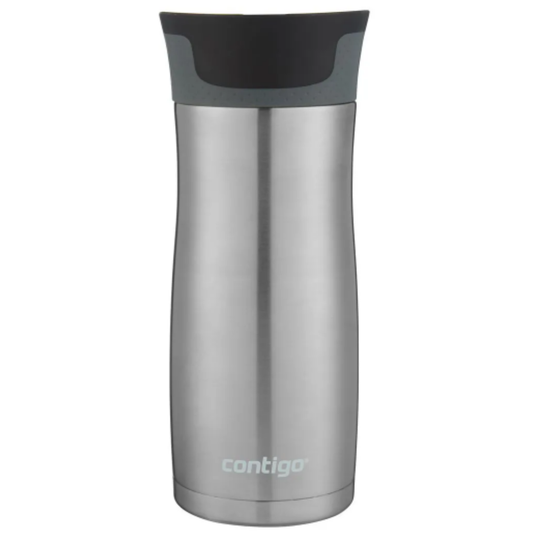 Mug Contigo West Loop AUTOSEAL de acero inoxidable 473 ml, gris metalizado, con aislamiento al vacío