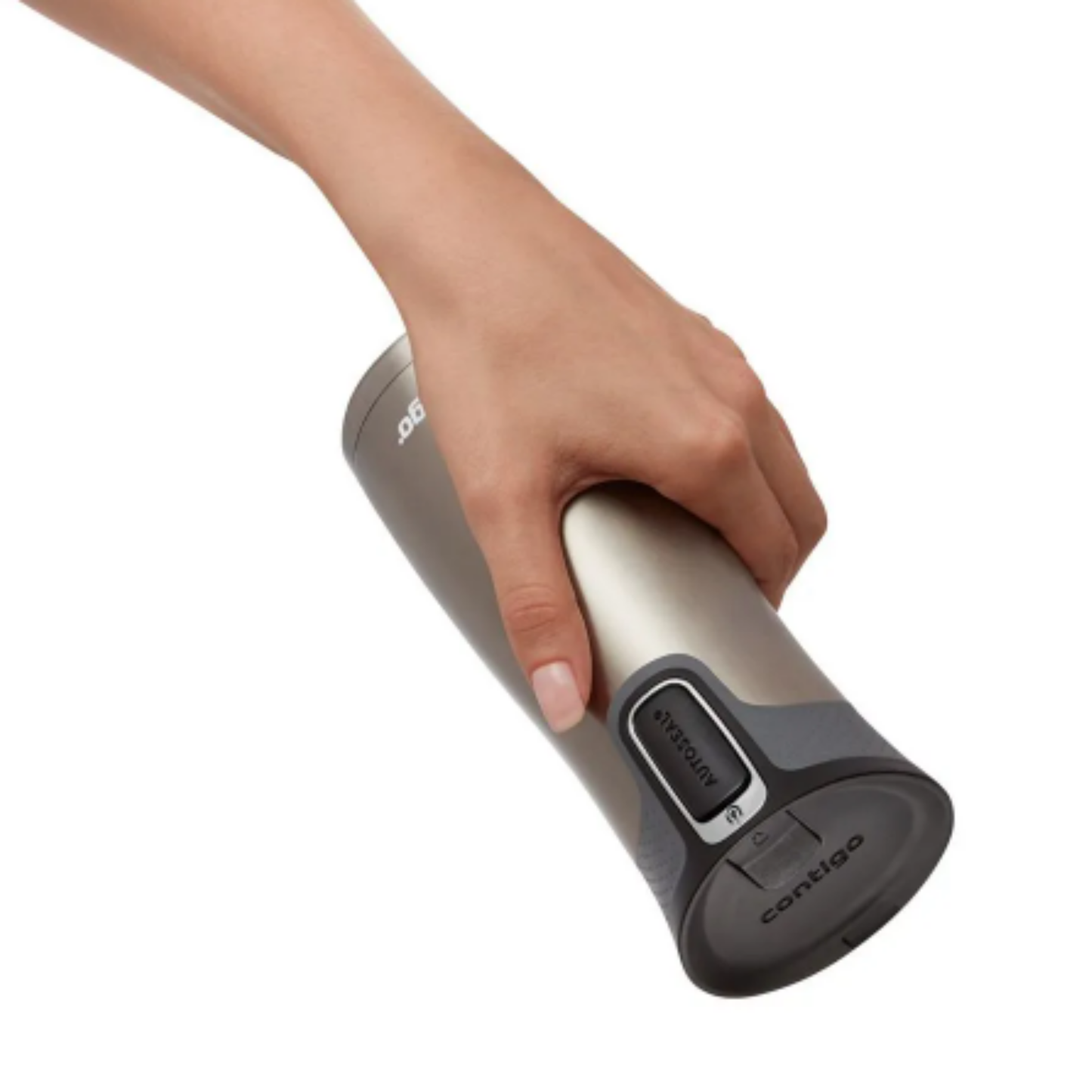 Mug Contigo West Loop AUTOSEAL de acero inoxidable 473 ml, gris metalizado, con aislamiento al vacío